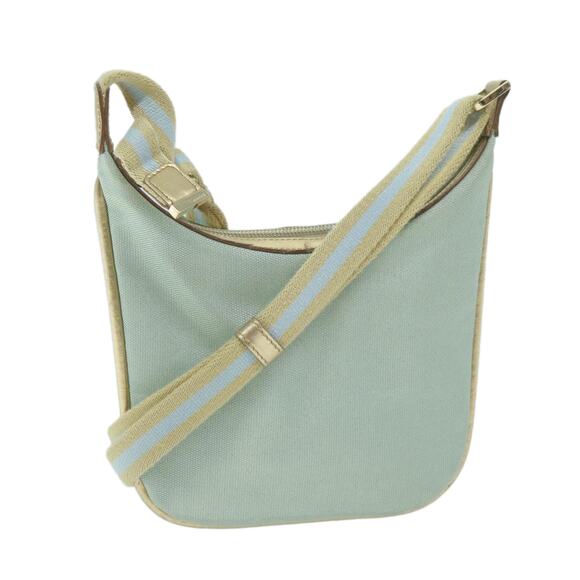 GUCCI Sherry Line Shoulder Bag Canvas Beige Light Blue 005 005 - Picture 1 of 12